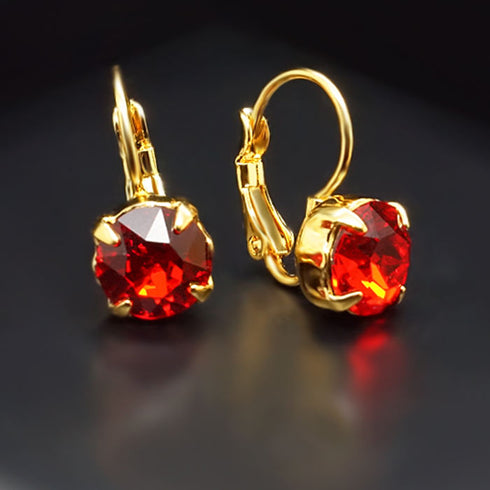 Earrings "Light Siam" with Swarovski™ crystals